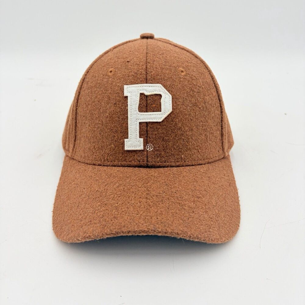 PORTLAND GEAR Oregon P Logo Strapback Hat Brown Adjustable Wool Look Cap